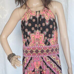 London Times -  Bohemian Paisley Maxi Dress